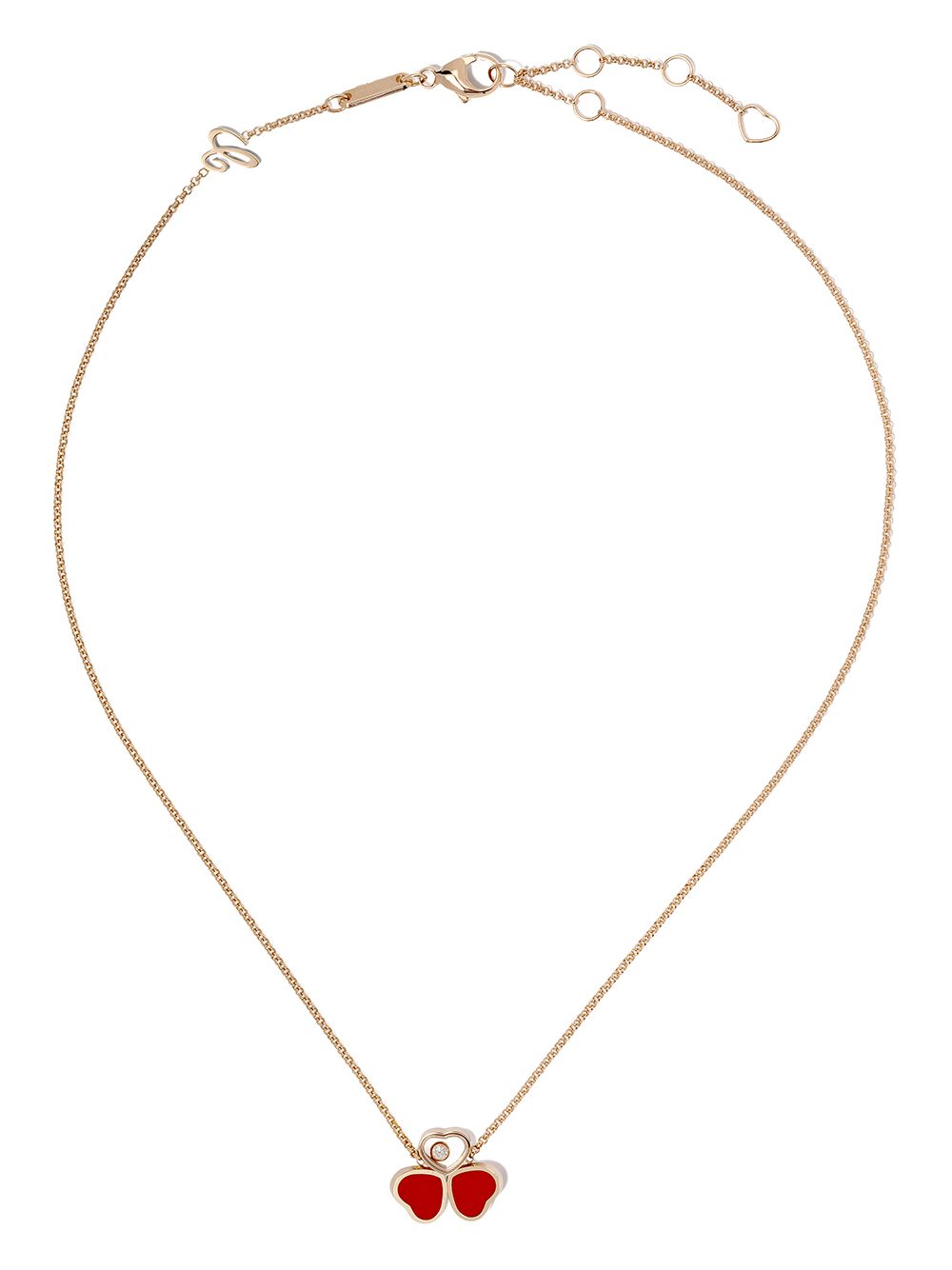 Chopard Happy Hearts 18K玫瑰金项链 - 粉色