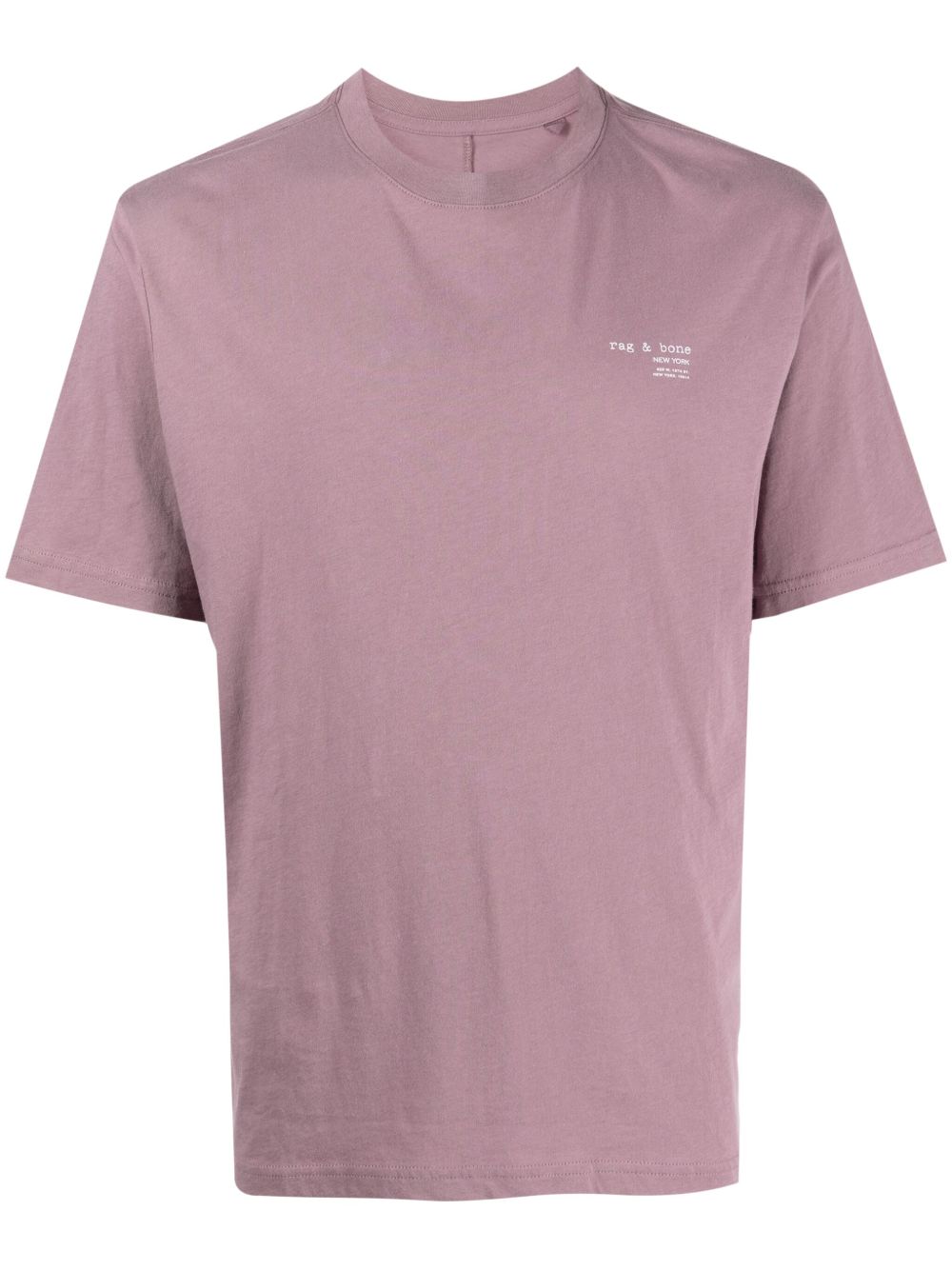 rag & bone 425 logo印花棉T恤 - 紫色
