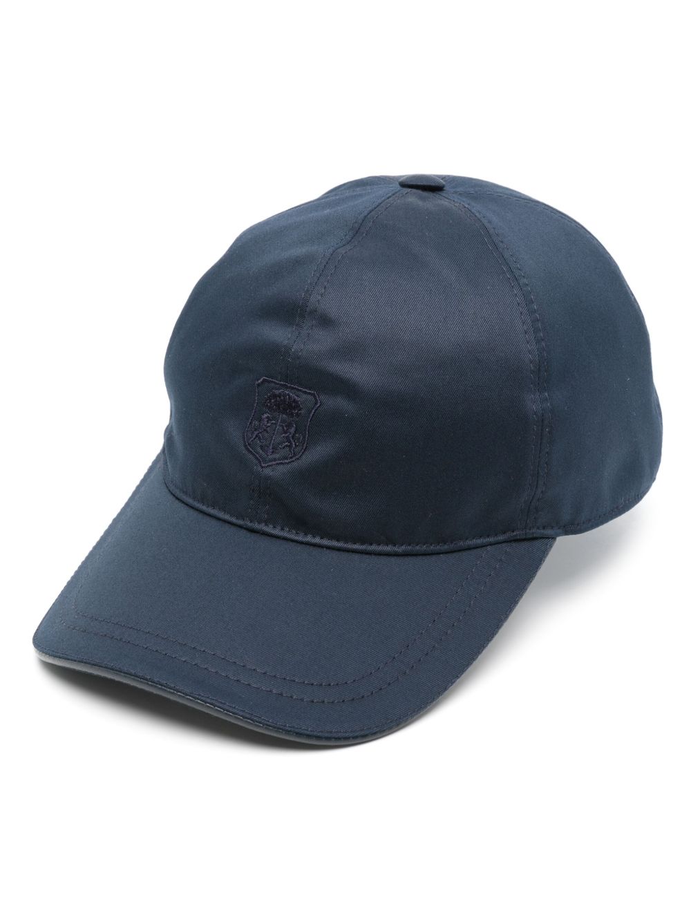Corneliani 刺绣logo棒球帽 - 蓝色