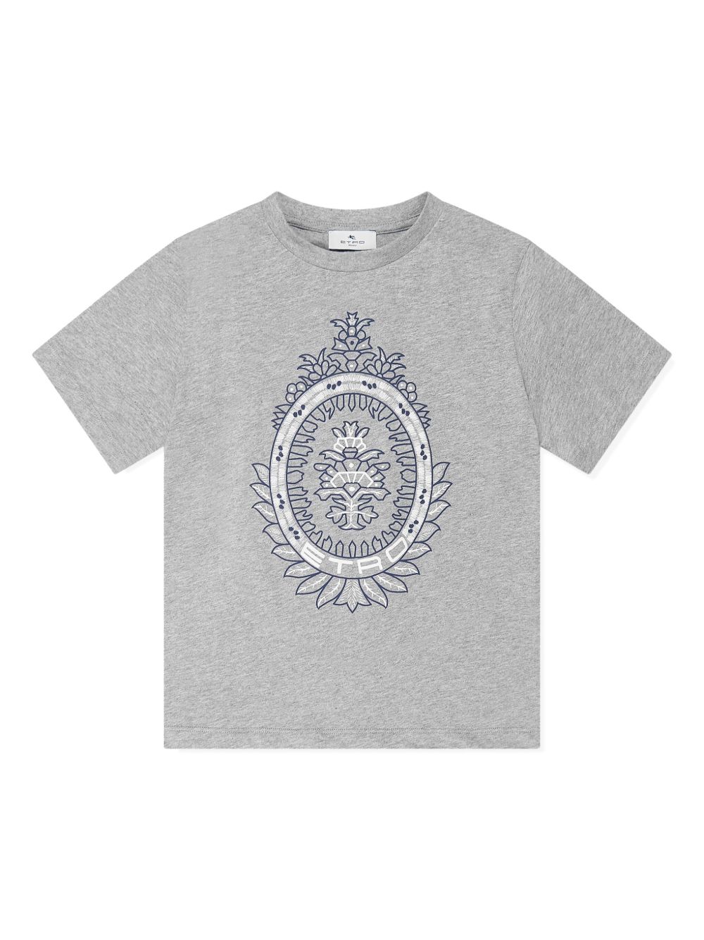 ETRO KIDS 图案印花T恤 - 灰色