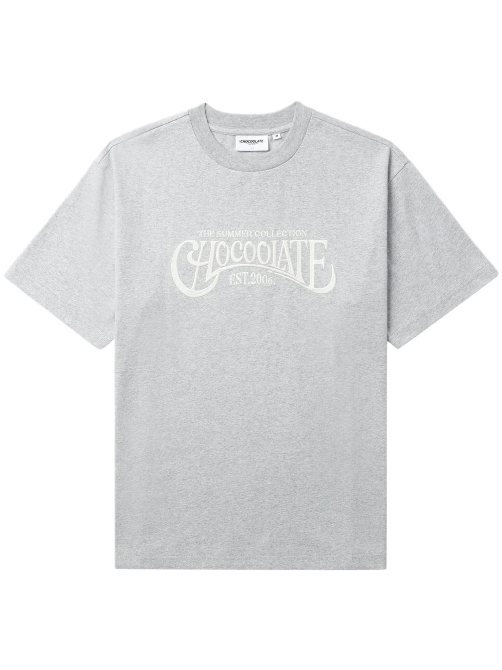 CHOCOOLATE logo刺绣棉T恤 - 灰色