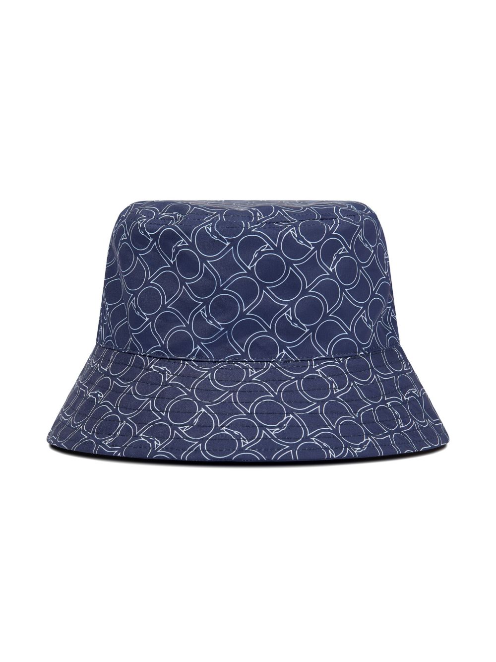 TRUSSARDI JUNIOR logo印花双面渔夫帽 - 蓝色