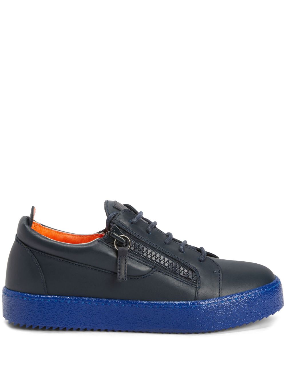 Giuseppe Zanotti Nicki 皮质运动鞋 - 蓝色
