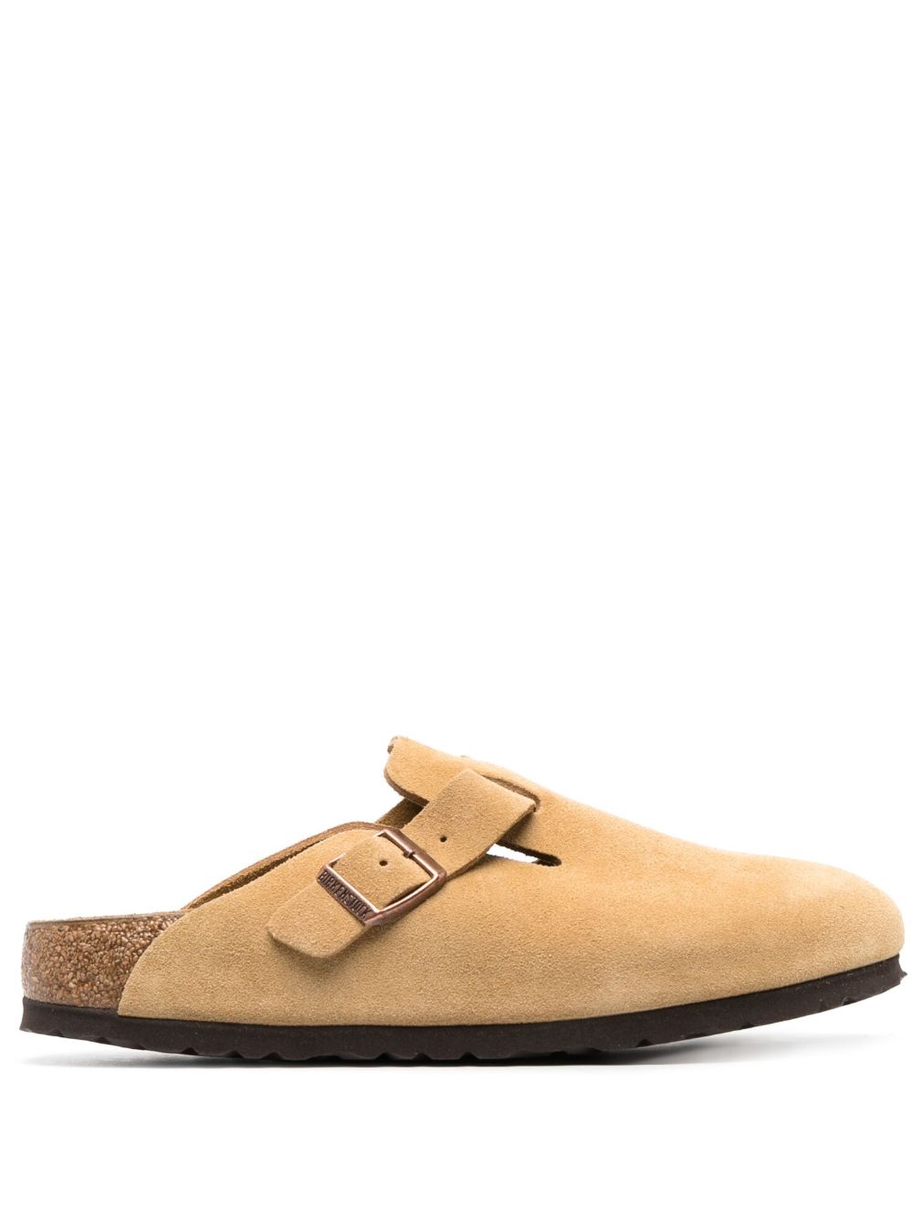 Birkenstock Boston 扣环绒面皮凉鞋 - 中性色