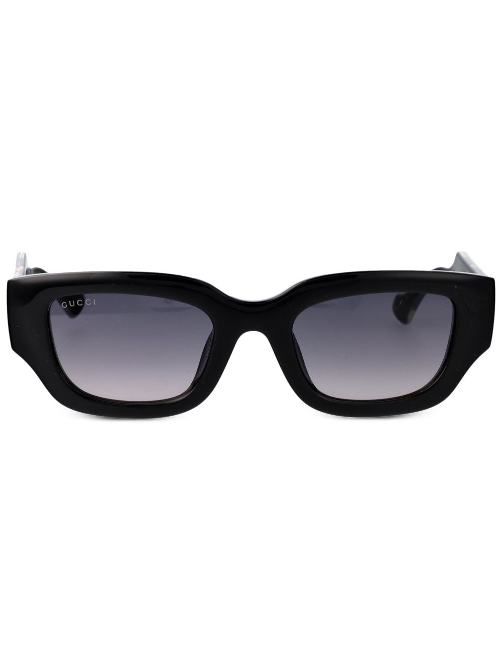 Gucci Eyewear GG 长方形框太阳眼镜 - 黑色