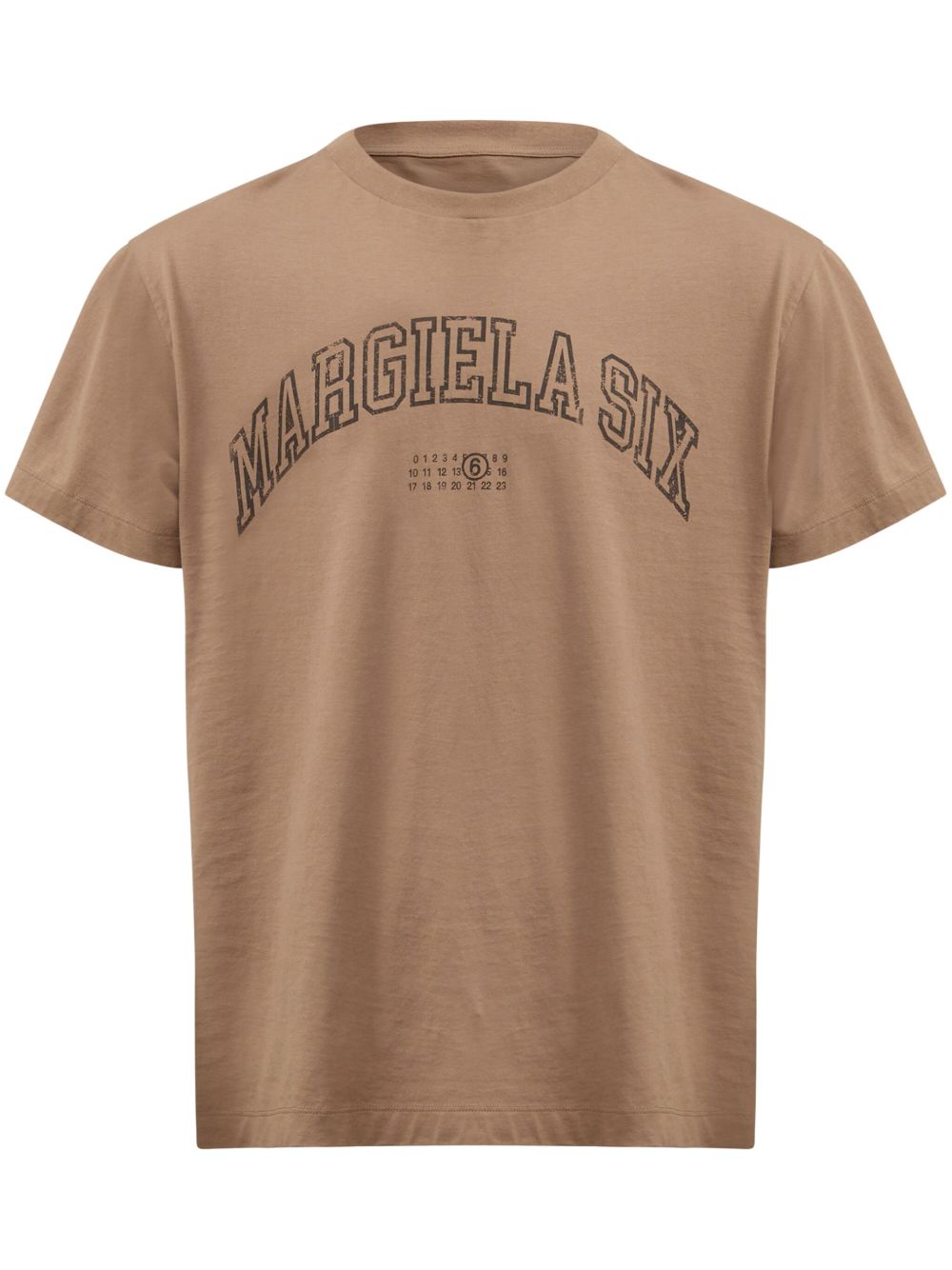 MM6 Maison Margiela logo印花T恤 - 褐色