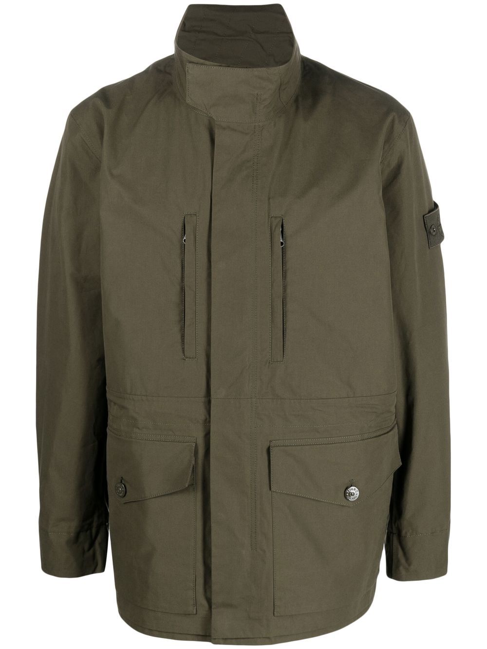 Stone Island Compass 贴花长袖夹克 - 绿色