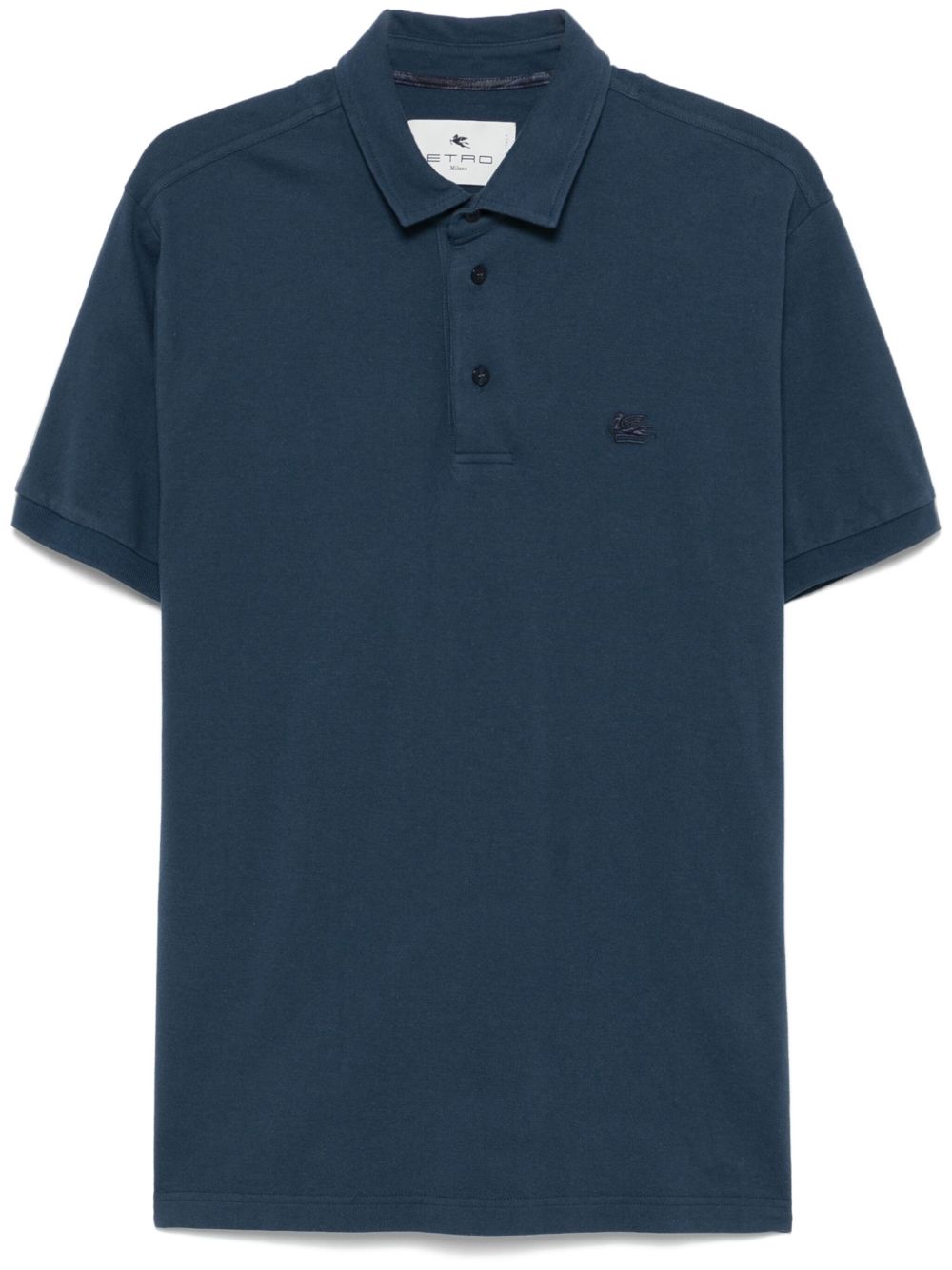 ETRO Pegaso 刺绣polo衫 - 蓝色