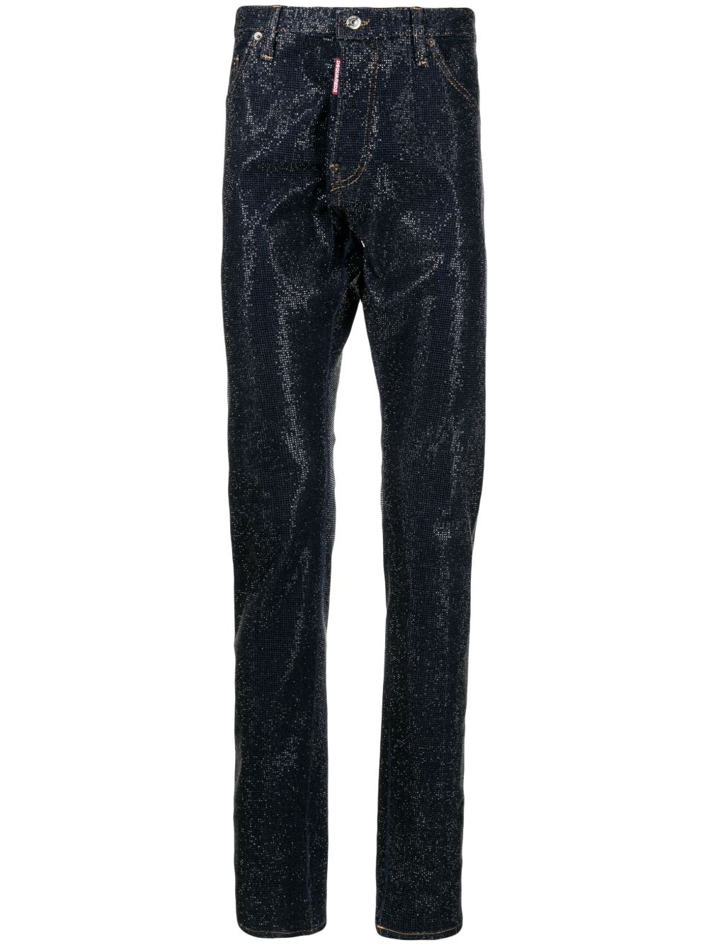 DSQUARED2 晶饰修身牛仔裤 - 蓝色