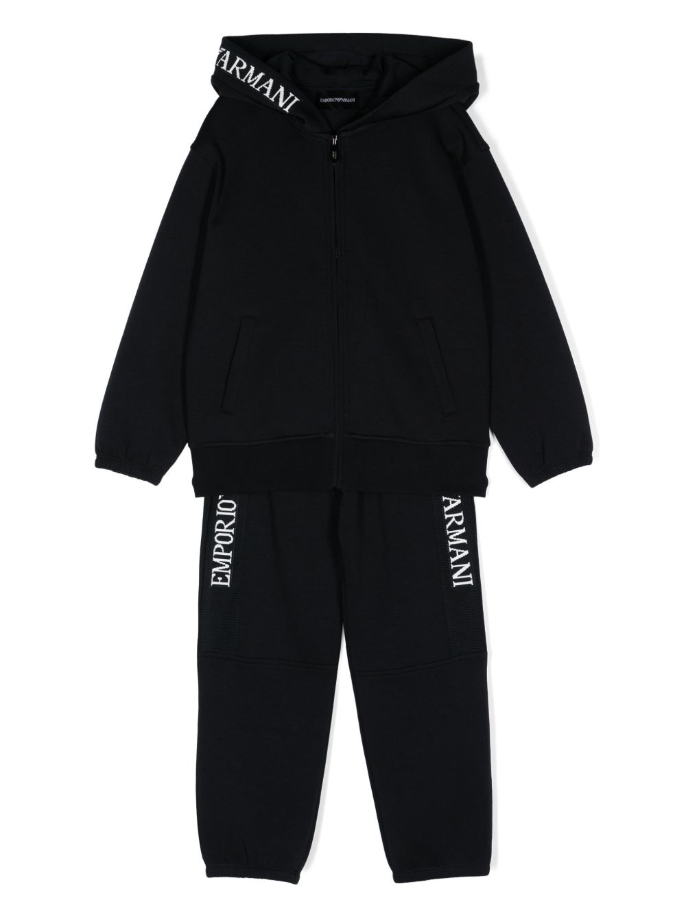 Emporio Armani Kids logo织带运动套装 - 蓝色