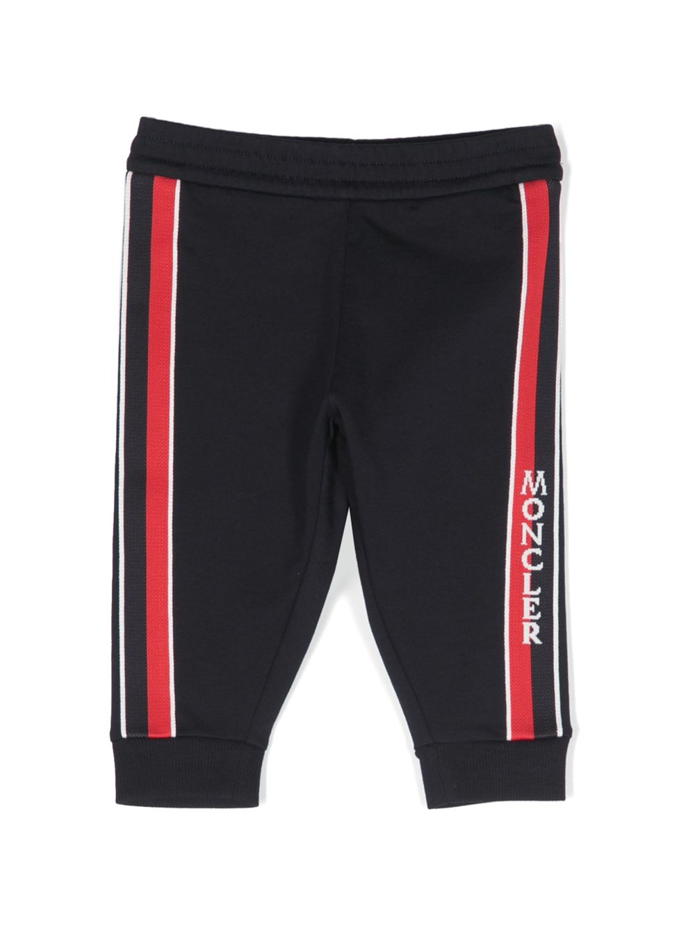 Moncler Enfant logo刺绣运动裤 - 蓝色