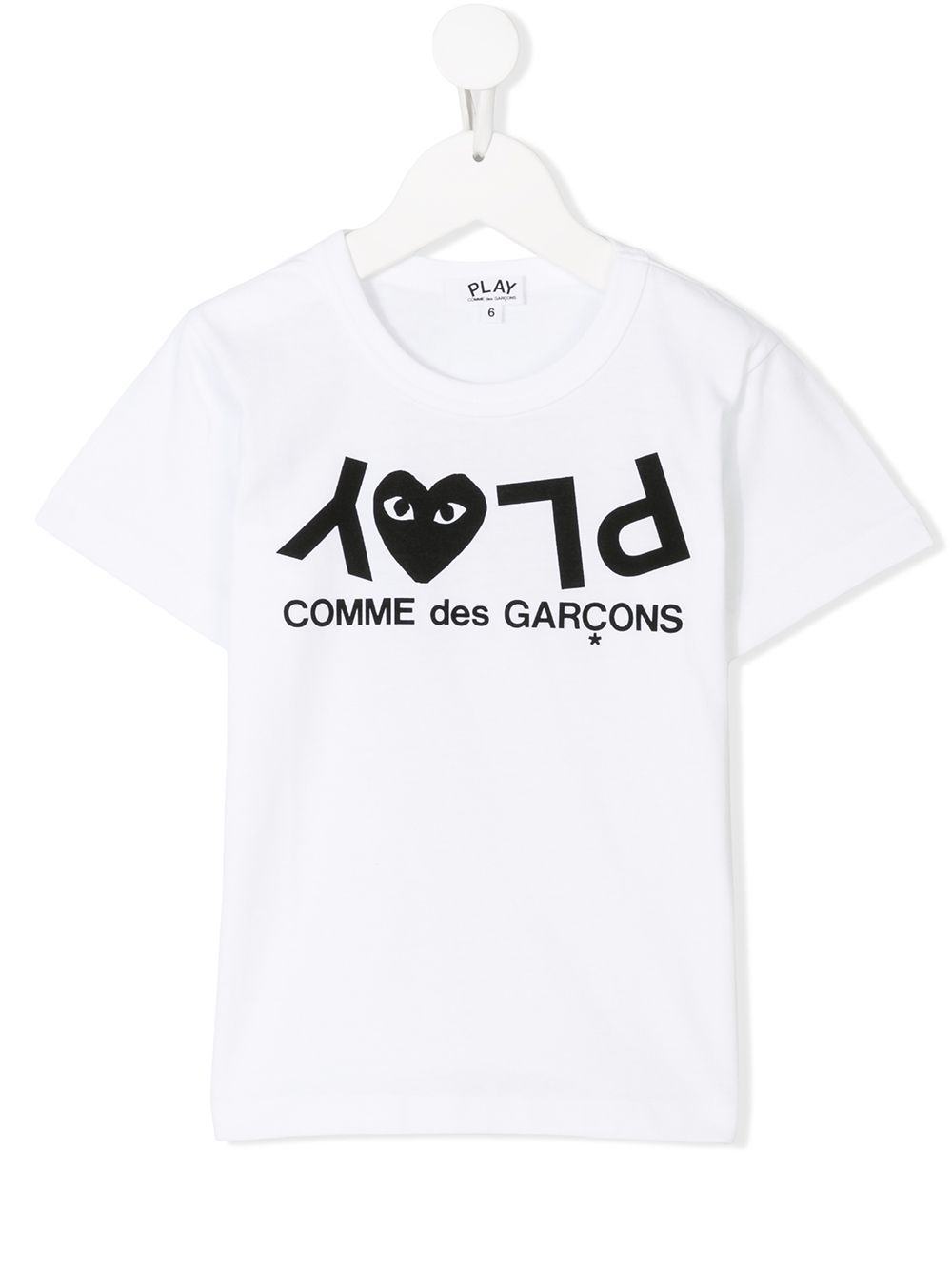 Comme Des Garçons Play Kids logo印花T恤 - 白色
