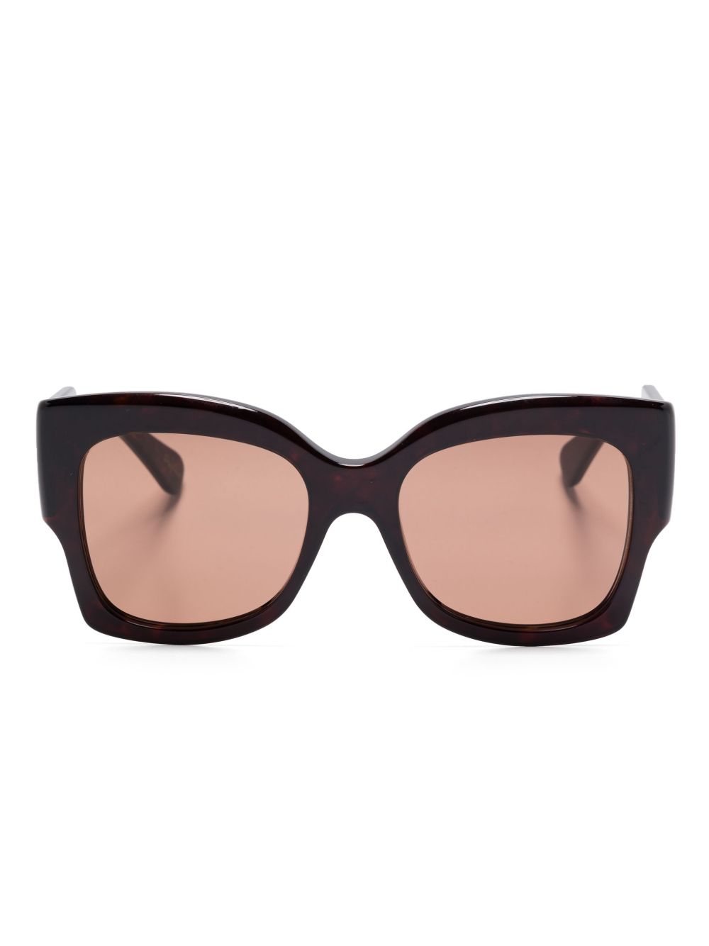 Chloé Eyewear 猫眼框太阳眼镜 - 褐色