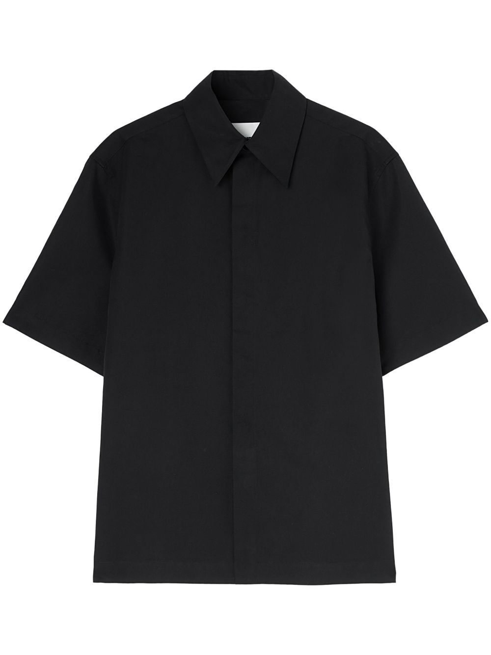 Jil Sander 短袖衬衫 - 黑色