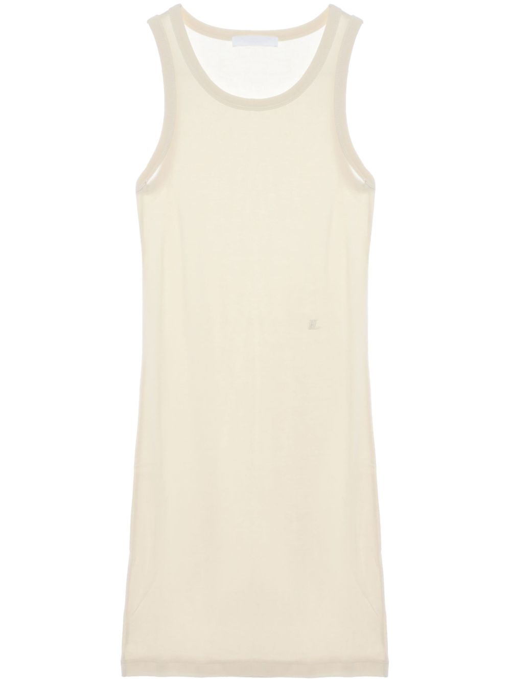 Helmut Lang 细罗纹迷你背心连衣裙 - 中性色
