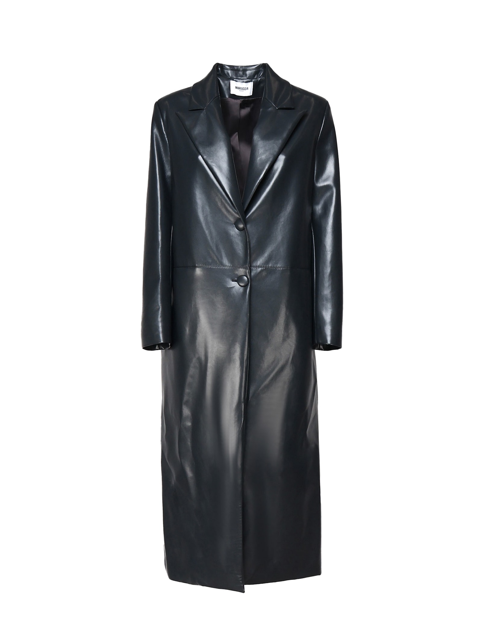 Mariuccia Milano Kids Long Coat In Ecoleather