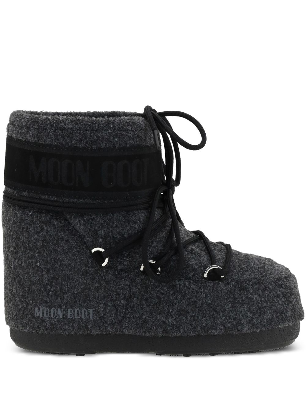 Moon Boot MB ICON LOW FELT BLACK MELANGE - 黑色