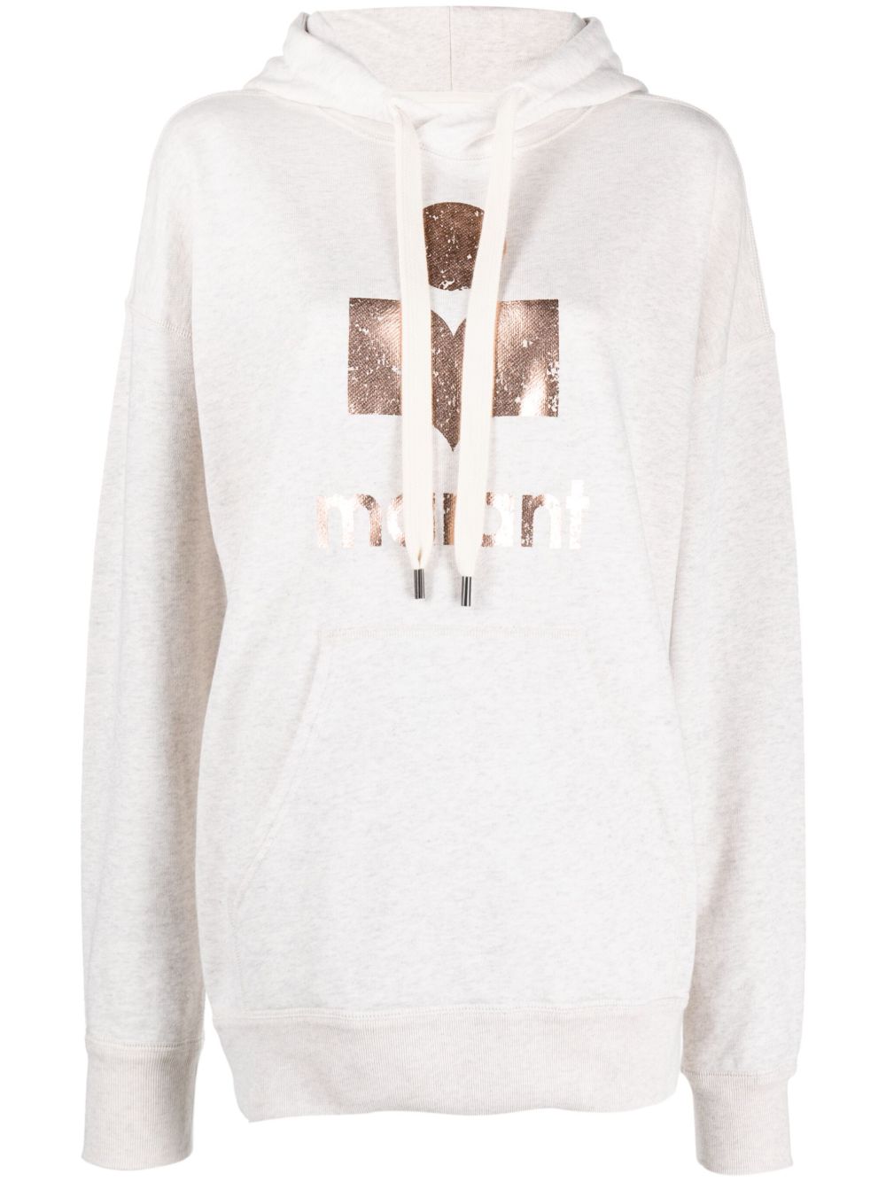 MARANT ÉTOILE Mansel logo印花垮肩连帽衫 - 中性色