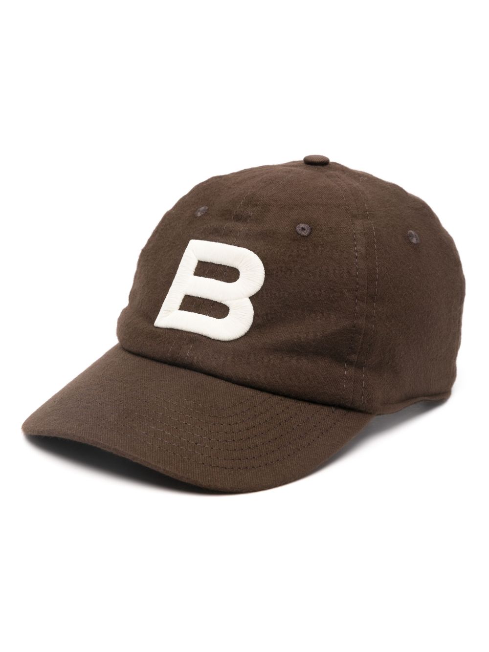 Bally logo棉棒球帽 - 褐色
