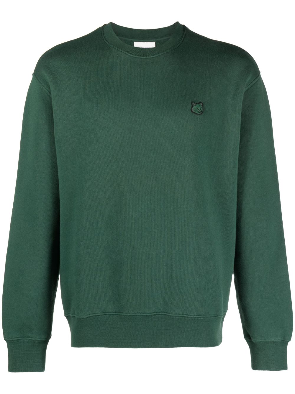 Maison Kitsuné Fox 贴花棉卫衣 - 绿色