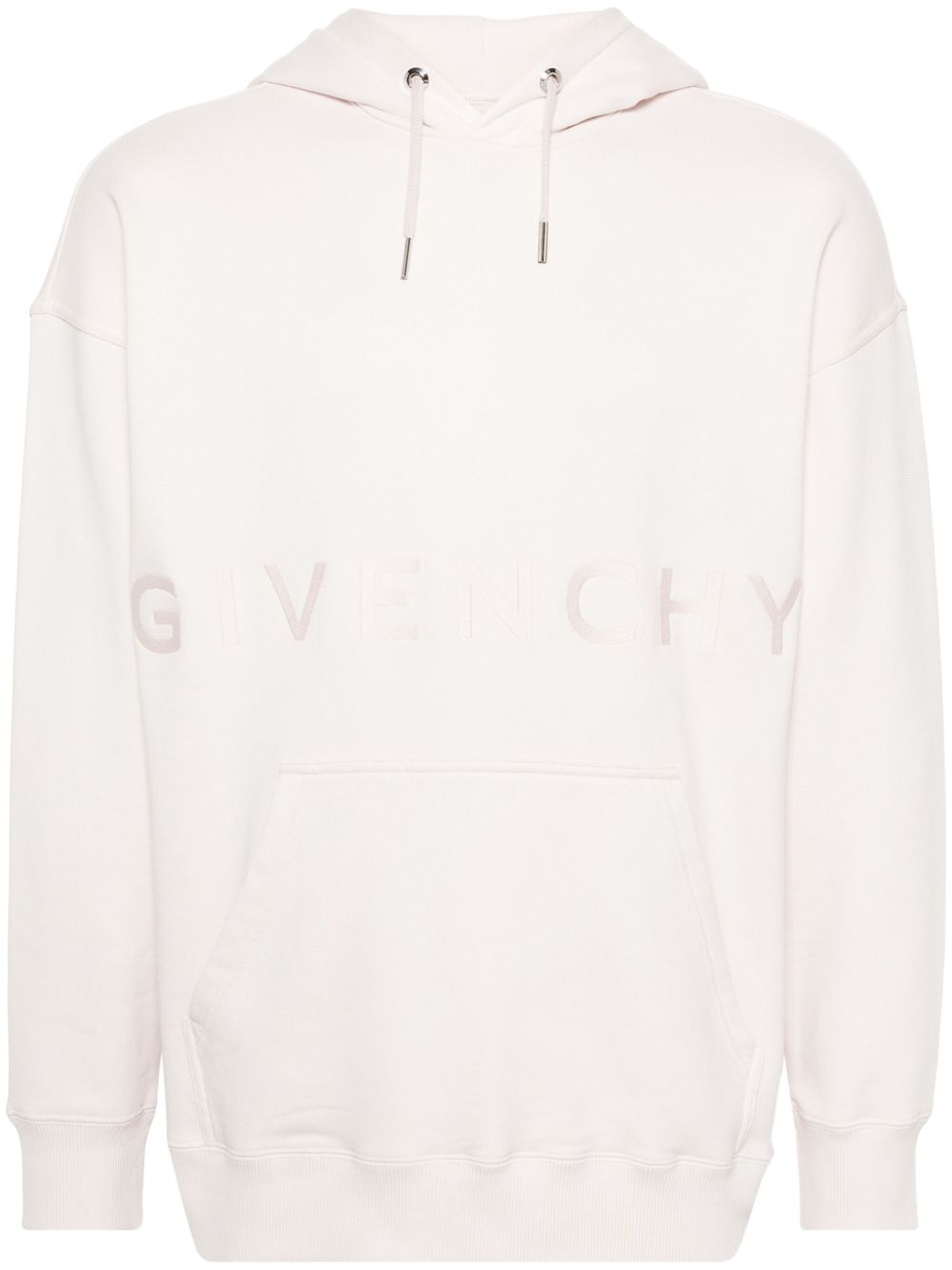 Givenchy logo印花棉连帽衫 - 粉色