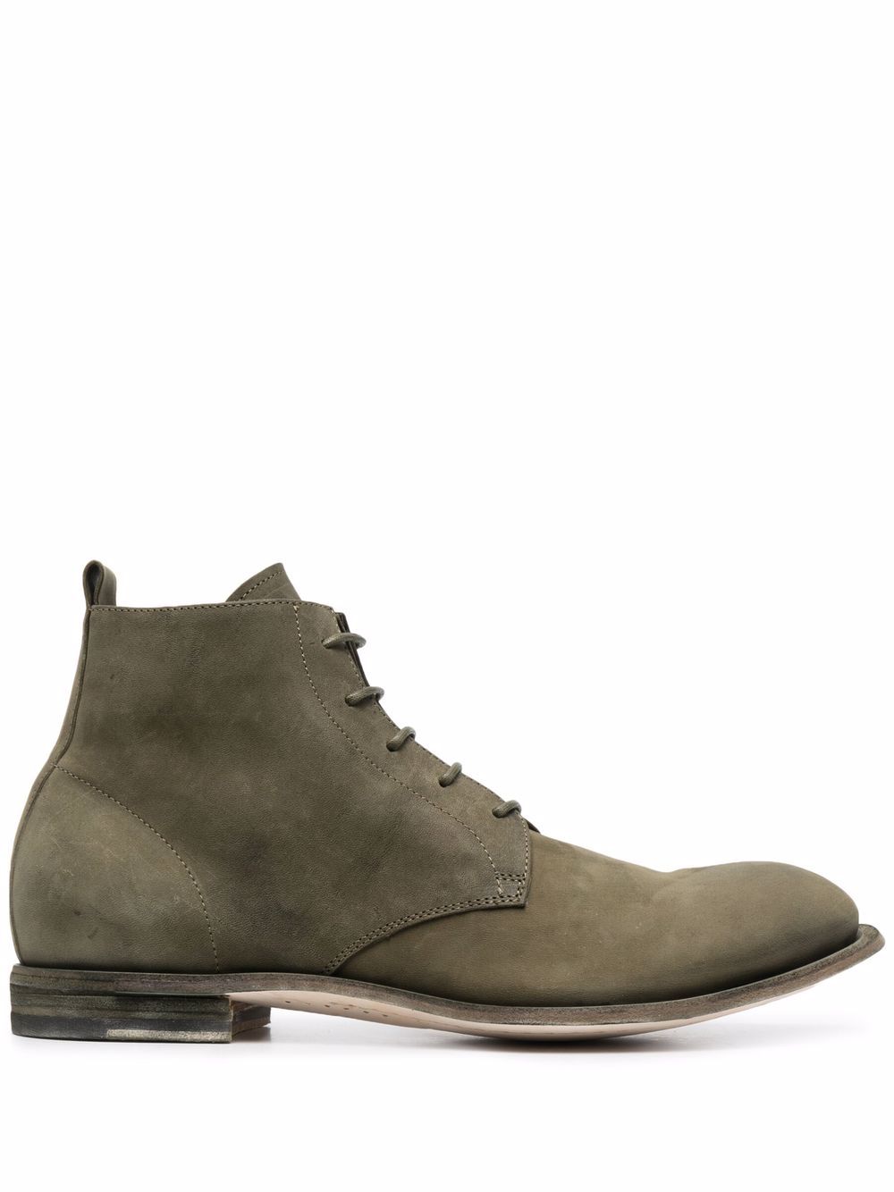 Officine Creative Durga 002 绒面皮短靴 - 绿色