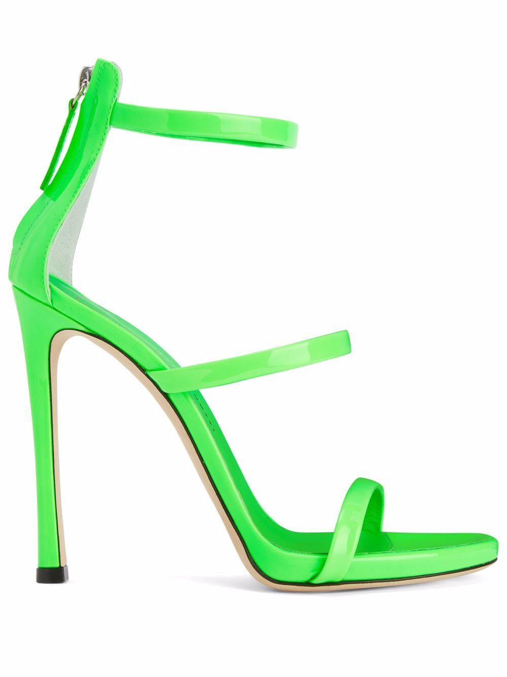 Giuseppe Zanotti Harmony 漆皮凉鞋 - 绿色