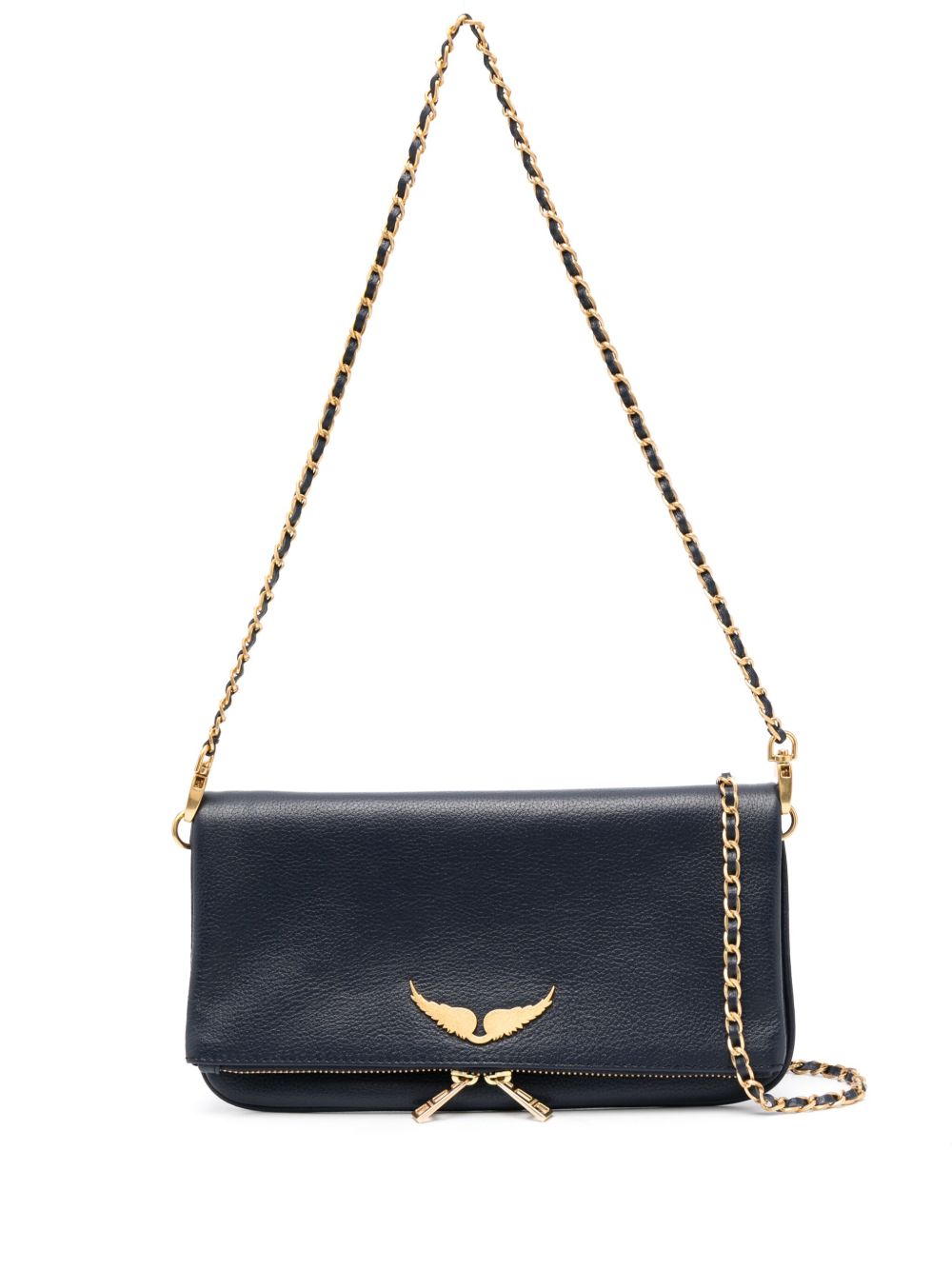 Zadig&Voltaire Rock 皮质斜挎包 - 蓝色