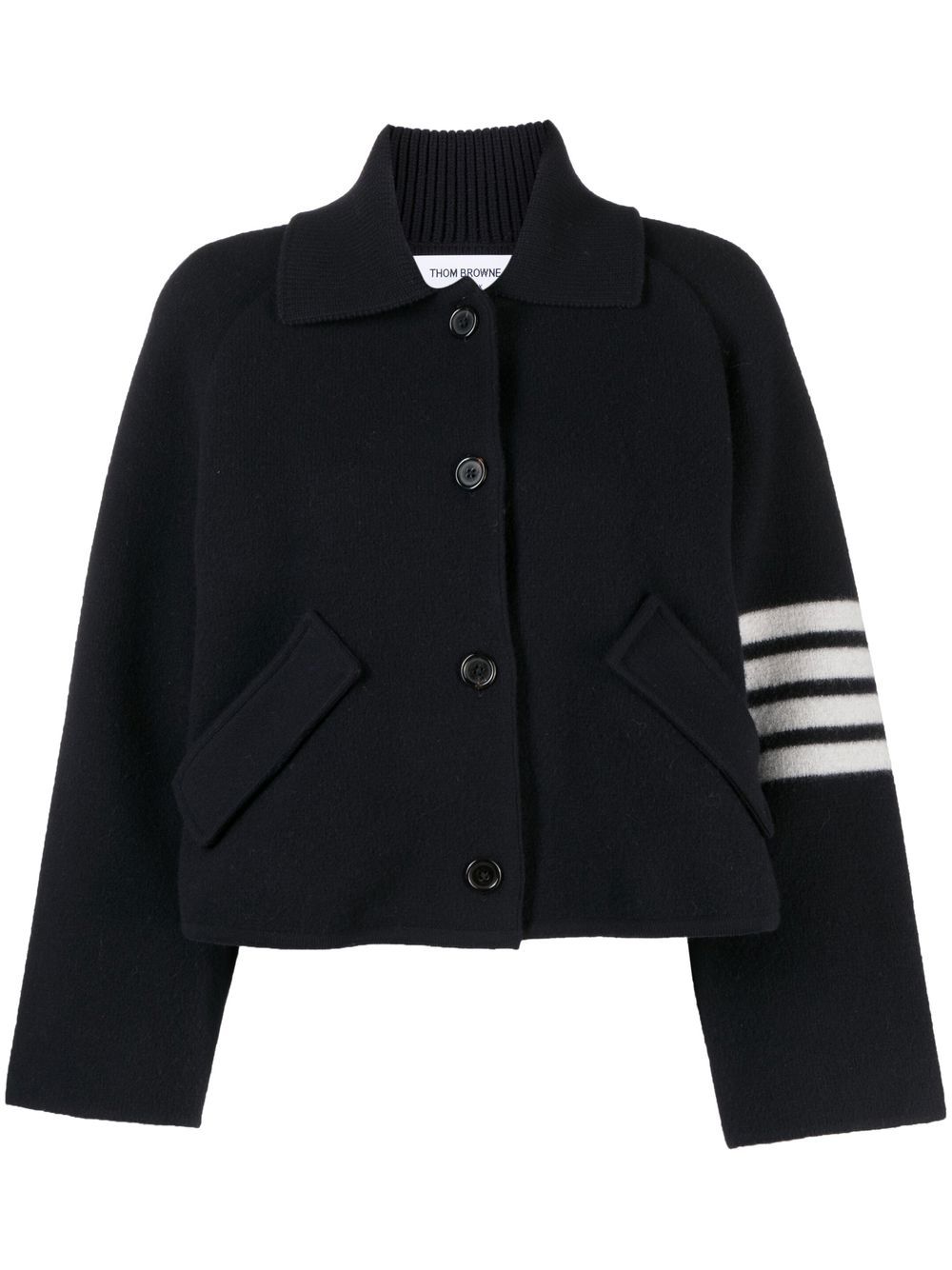Thom Browne 4-Bar Stripe 短款夹克 - 蓝色