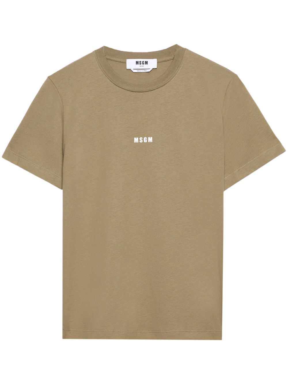 MSGM logo印花棉T恤 - 中性色