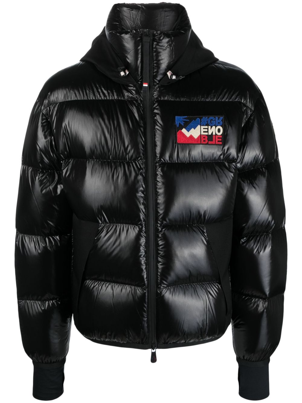 Moncler Grenoble 标贴填充夹克 - 黑色