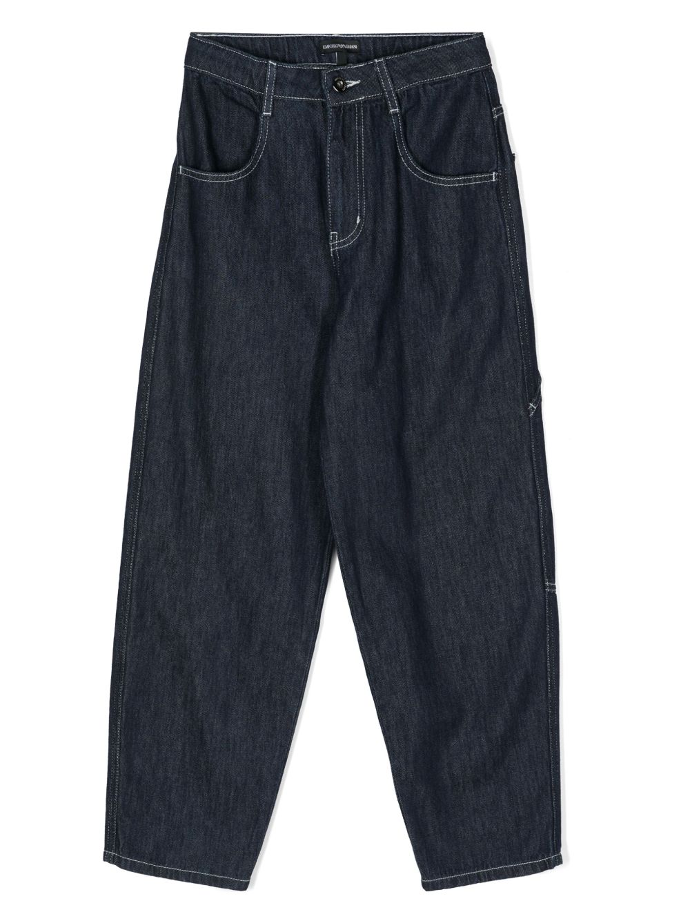 Emporio Armani Kids J95 锥形牛仔裤 - 蓝色