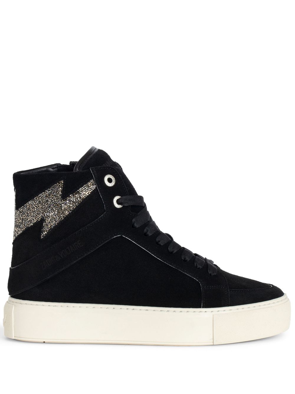 Zadig&Voltaire ZV1747 High Flash 高帮厚底运动鞋 - 黑色
