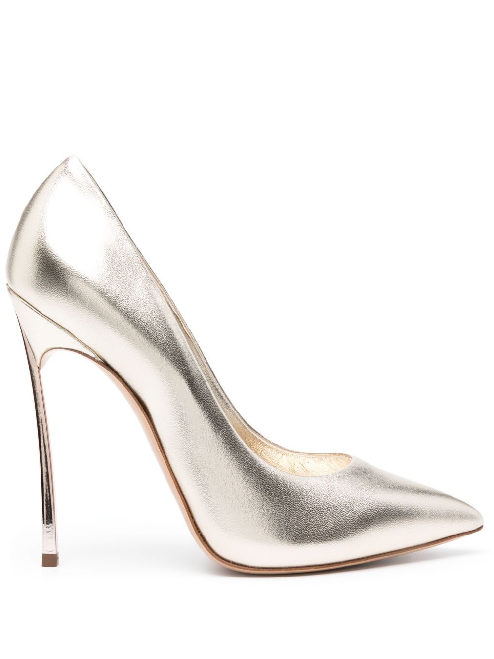 Casadei Blade Flash 皮质高跟鞋 - 金色