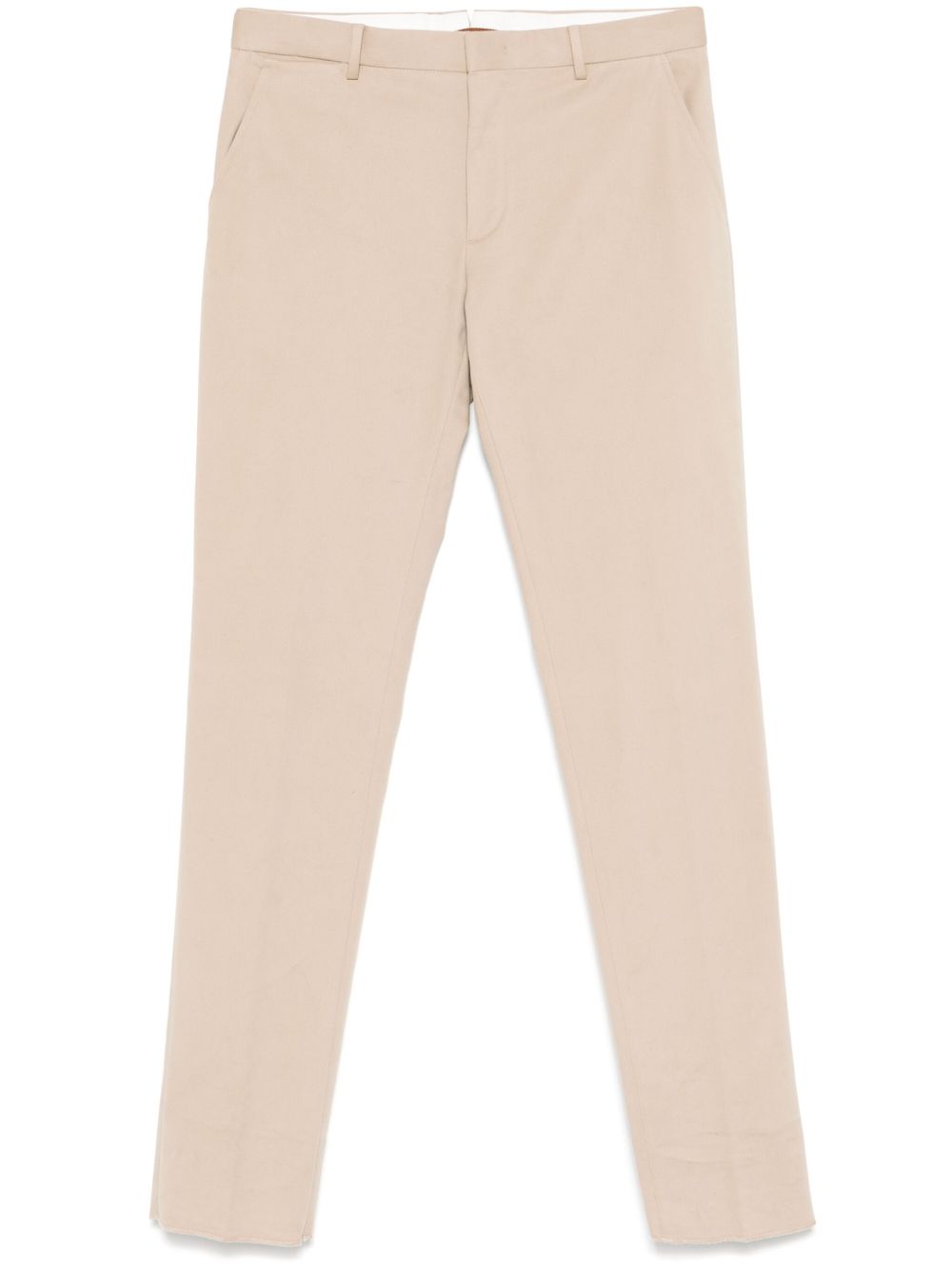 Zegna 斜纹布编织长裤 - 中性色