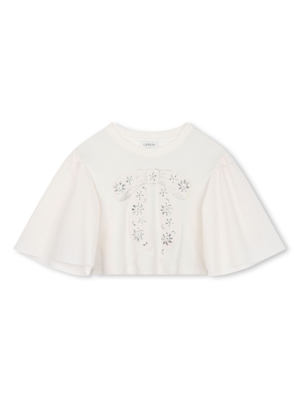 Lanvin Enfant 阔袖棉T恤 - 中性色