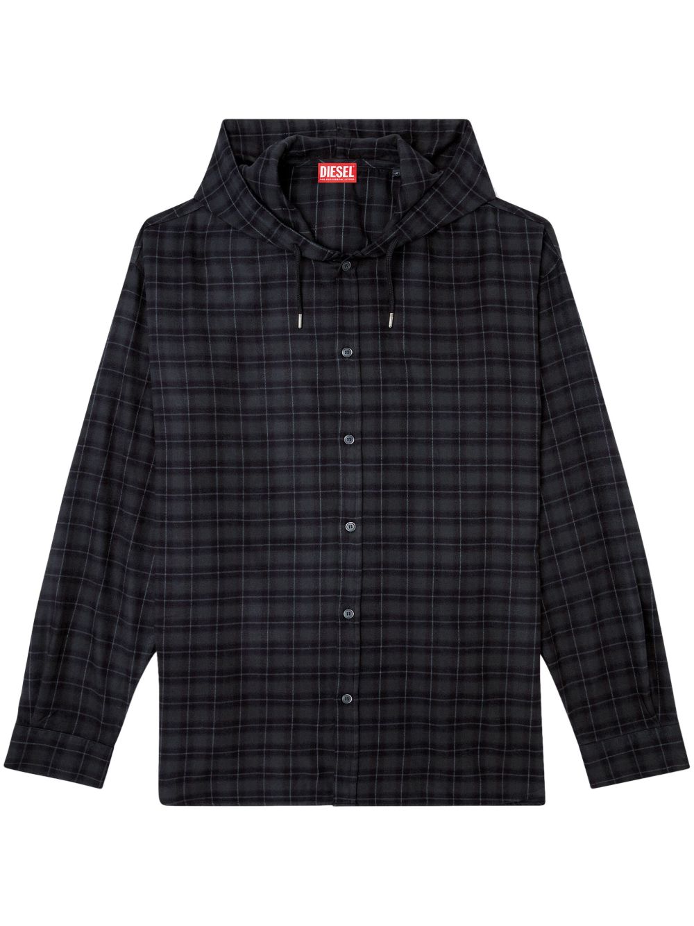 Diesel S-Dewny-Hood-B 衬衫式夹克 - 黑色