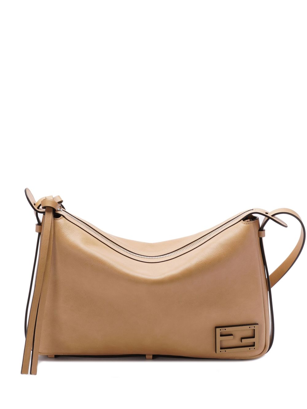 FENDI Simply 中号单肩包 - 褐色