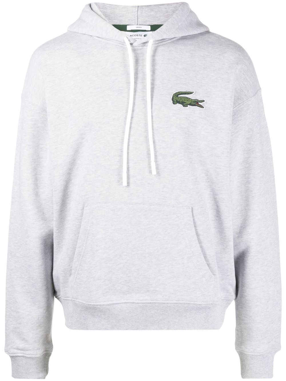 Lacoste 标贴长袖连帽衫 - 灰色