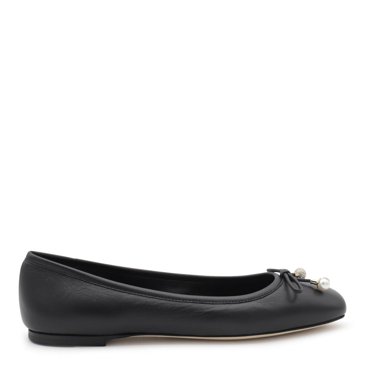 Jimmy Choo Black Leather Flats