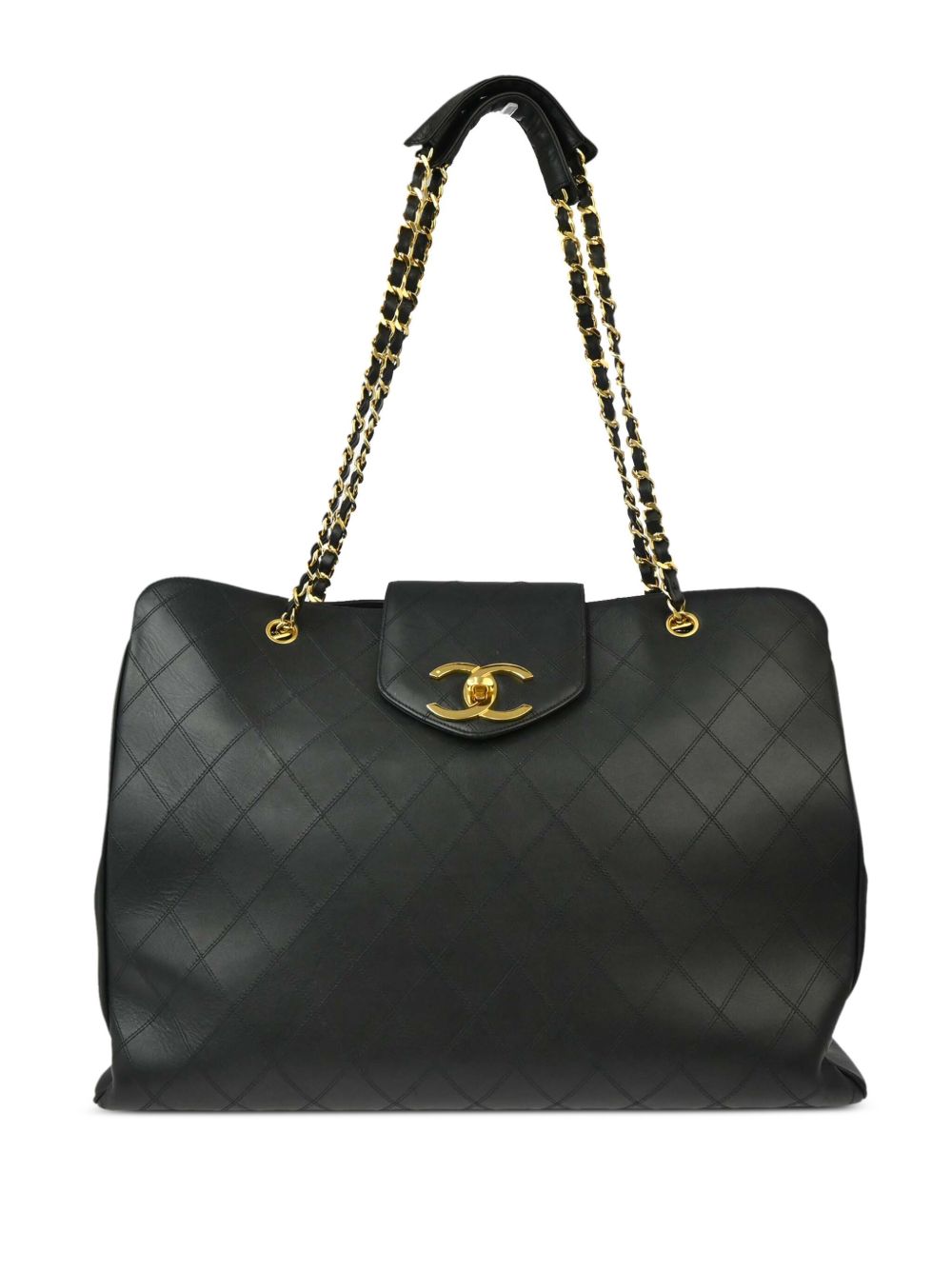 CHANEL Pre-Owned Supermodel Bicolore 单肩包（1995年典藏款） - 黑色