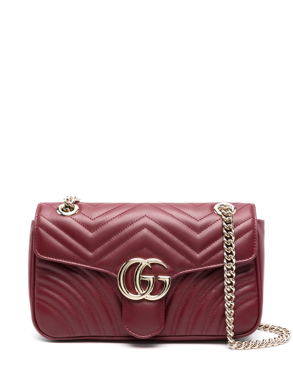 Gucci GG Marmont 小号单肩包 - 红色