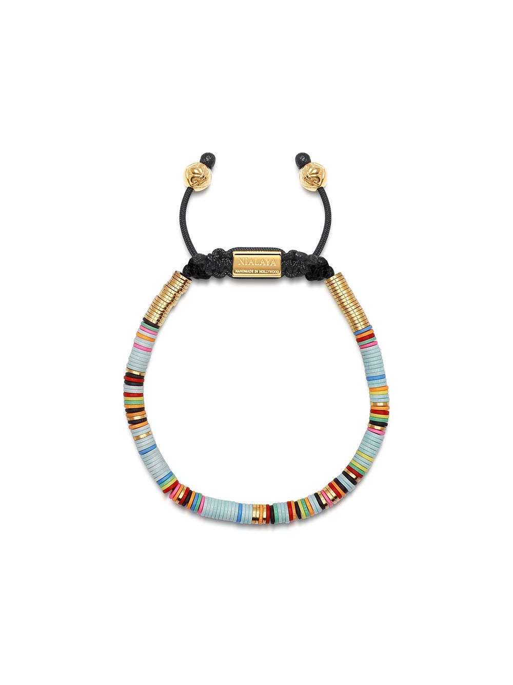 Nialaya Jewelry 圆盘串珠手链 - 蓝色