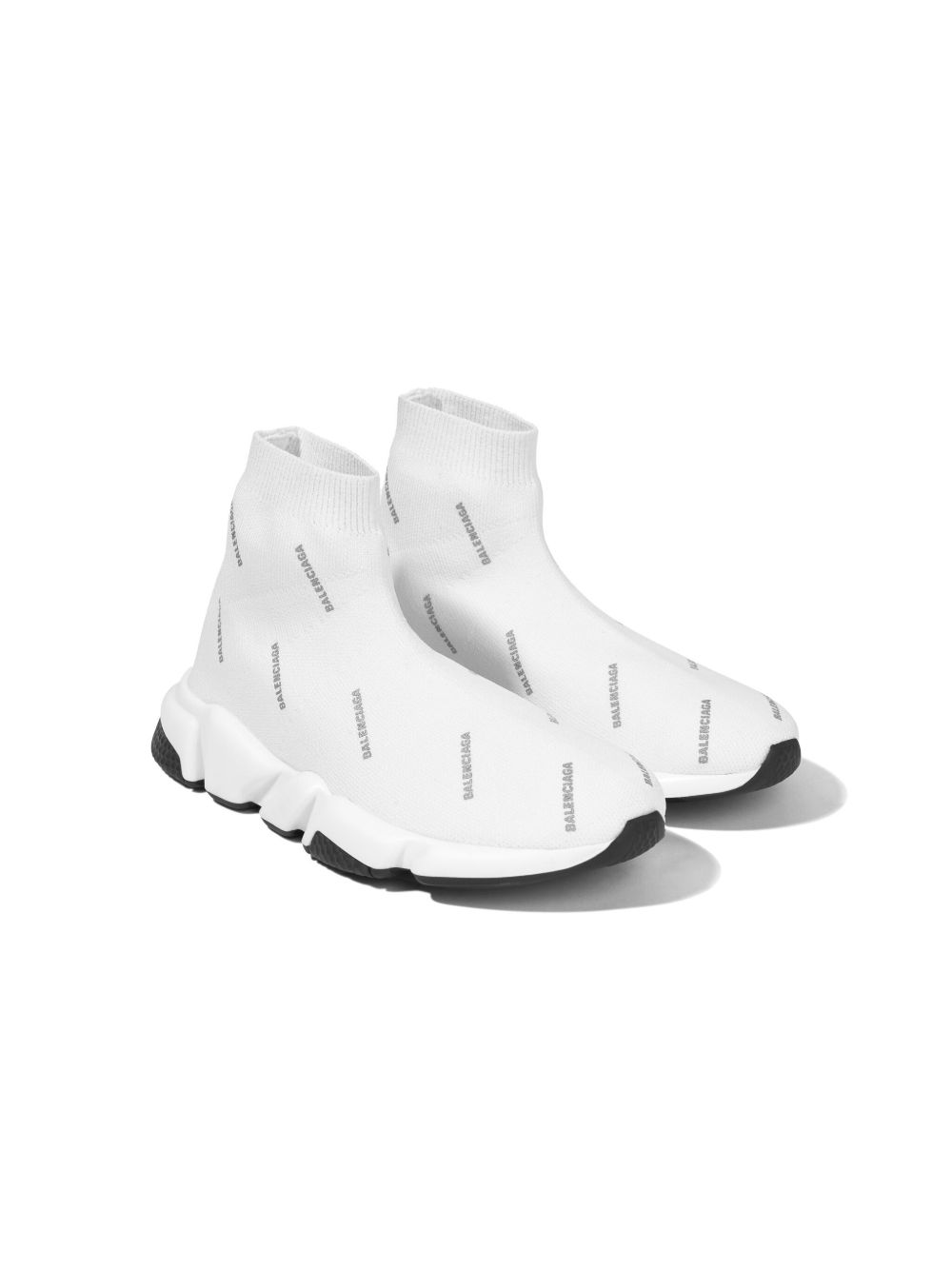 Balenciaga Kids Speed 套穿式针织运动鞋 - 白色
