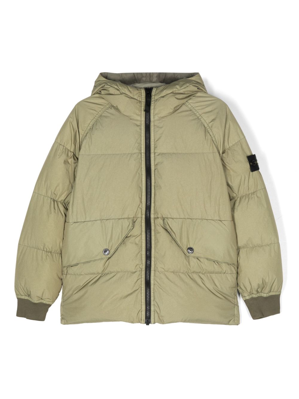 Stone Island Junior 罗盘徽章蓬松夹克 - 绿色
