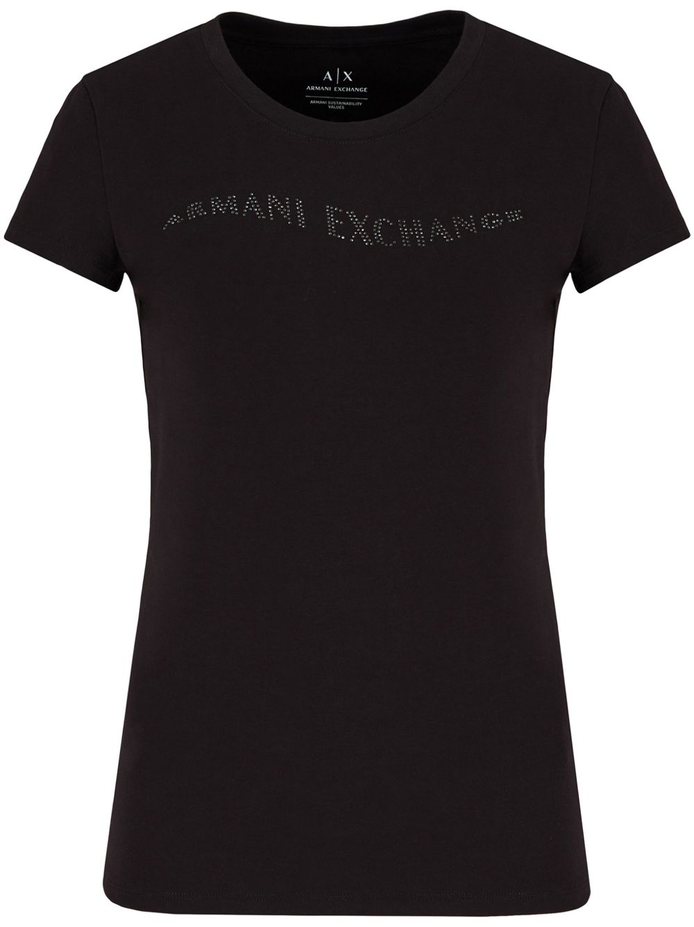 Armani Exchange 水钻缀饰T恤 - 黑色