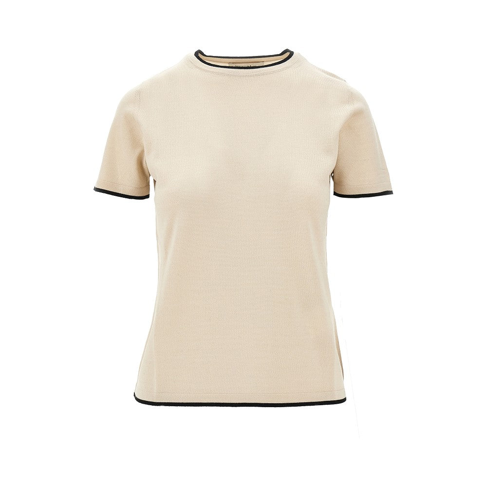 MAX MARA S Pure New Wool knitted T-shirt Woman S