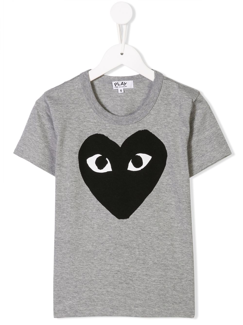 Comme Des Garçons Play Kids 爱心logo印花T恤 - 灰色