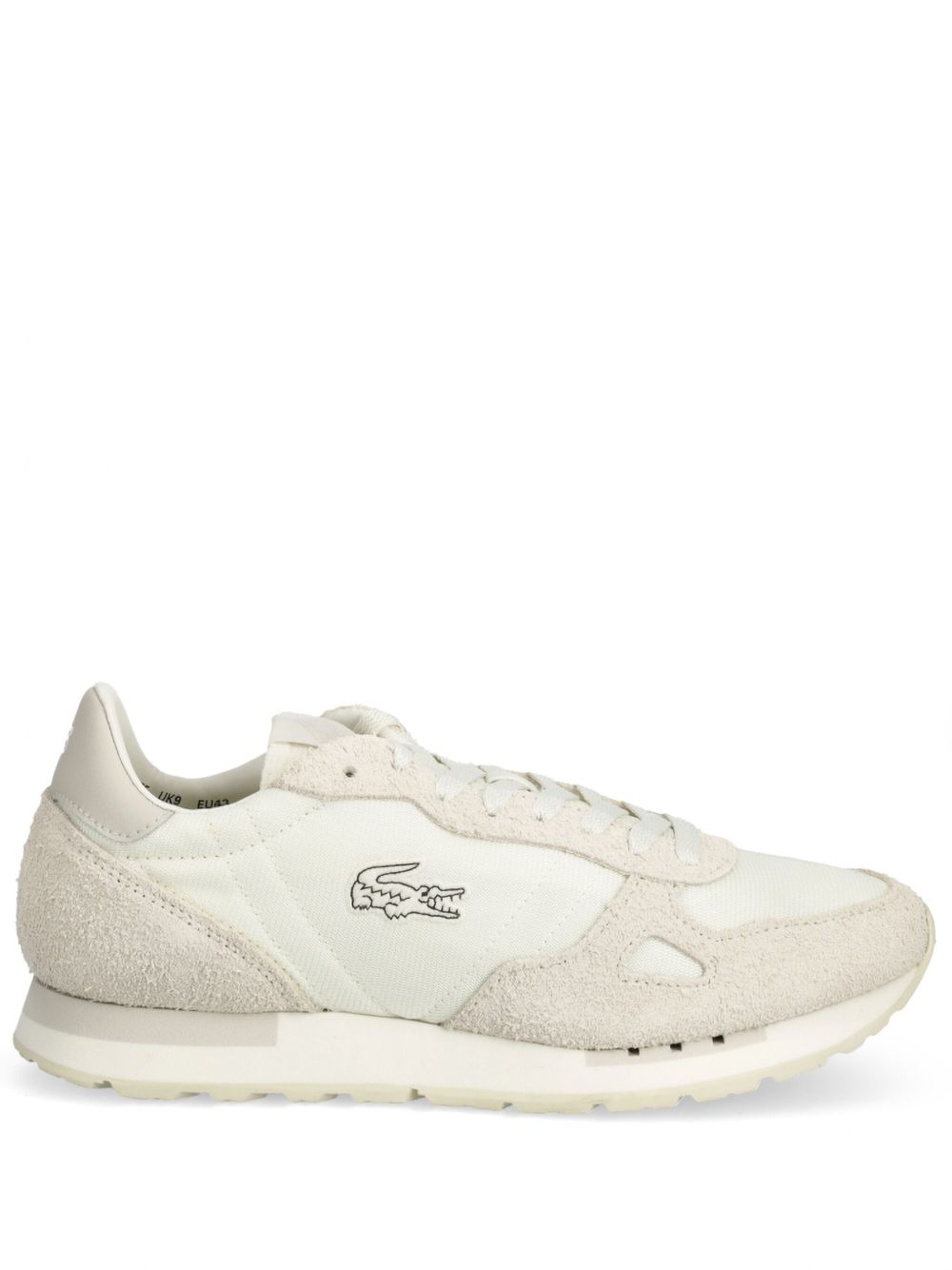 Lacoste logo 贴花低帮运动鞋 - 白色