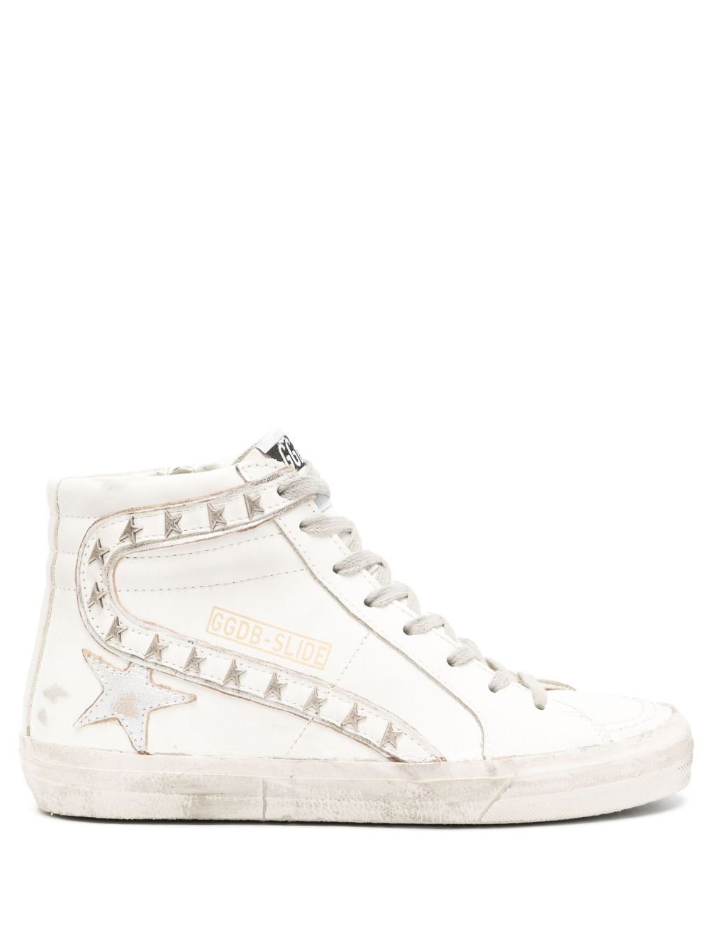 Golden Goose Slide 皮质高帮板鞋 - 白色